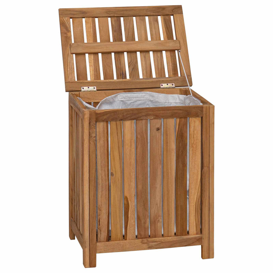 Wasmand Naturel 50 x 35 x 60 cm Massief Teakhout