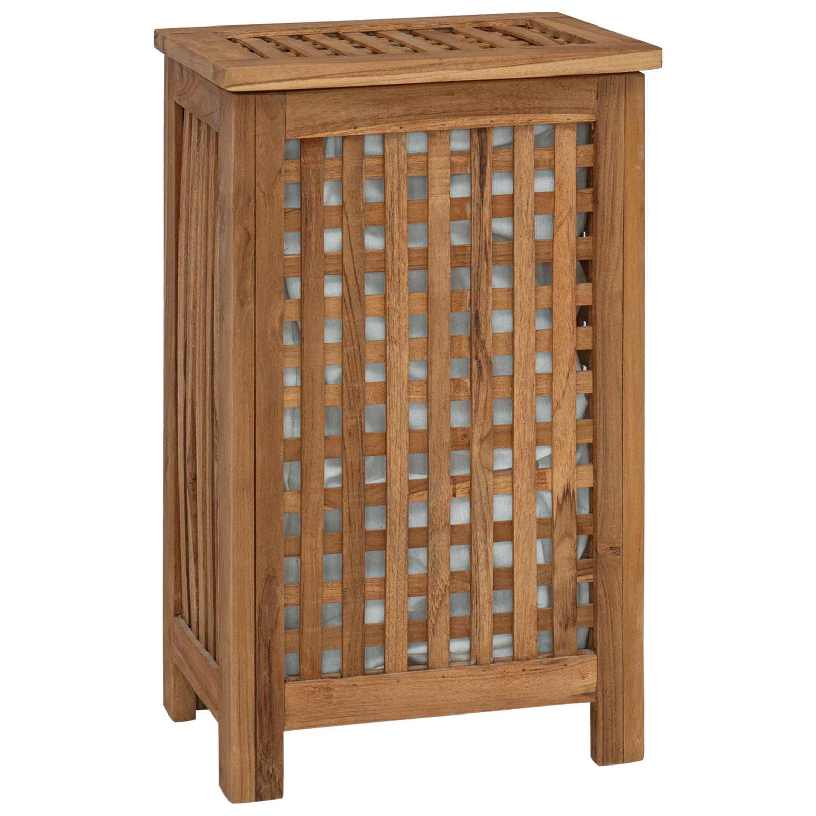Wasmand Naturel 35 x 25 x 60 cm Massief Teakhout