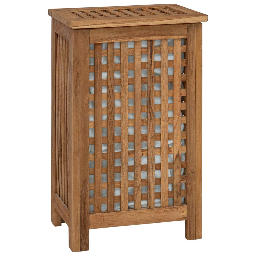 Wasmand Naturel 35 x 25 x 60 cm Massief Teakhout