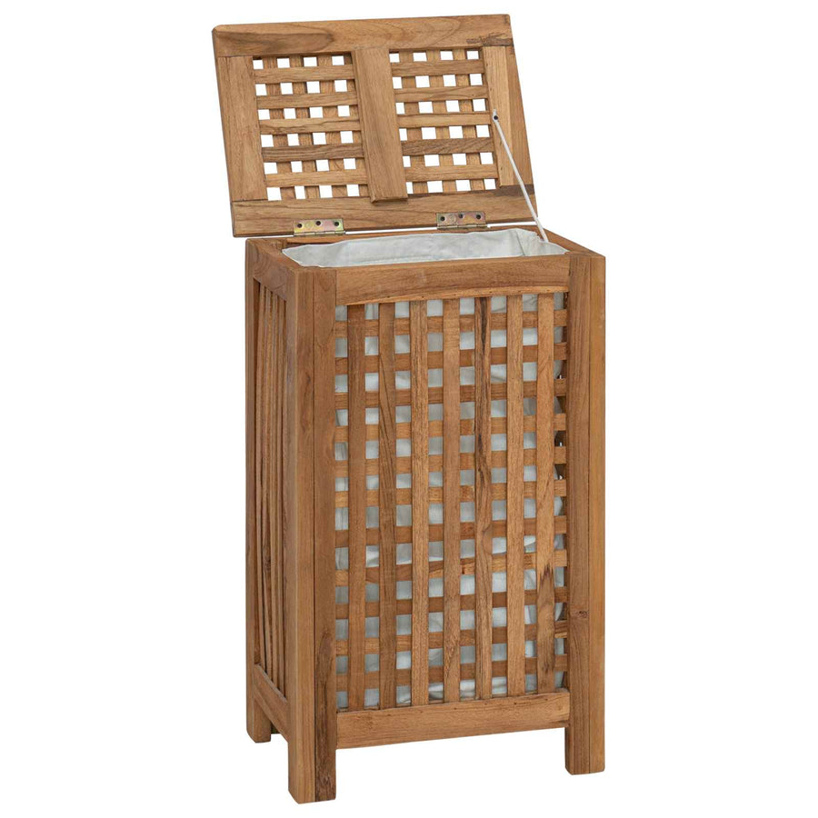 Wasmand Naturel 35 x 25 x 60 cm Massief Teakhout