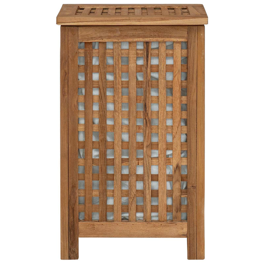 Wasmand Naturel 35 x 25 x 60 cm Massief Teakhout