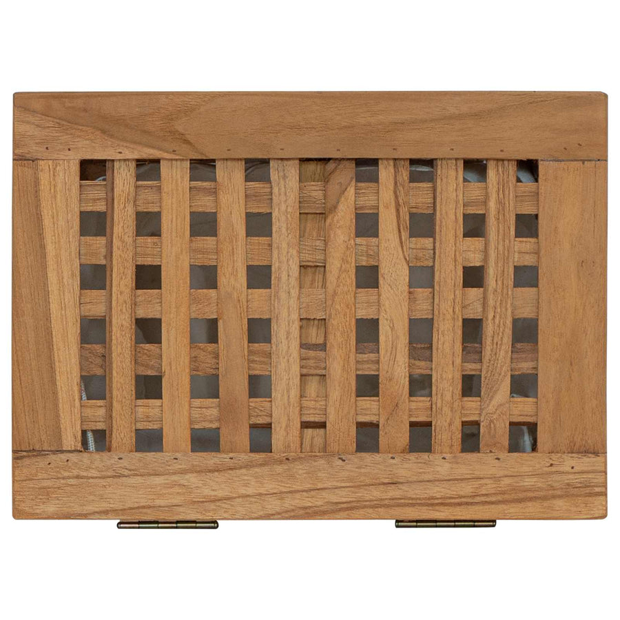 Wasmand Naturel 35 x 25 x 60 cm Massief Teakhout