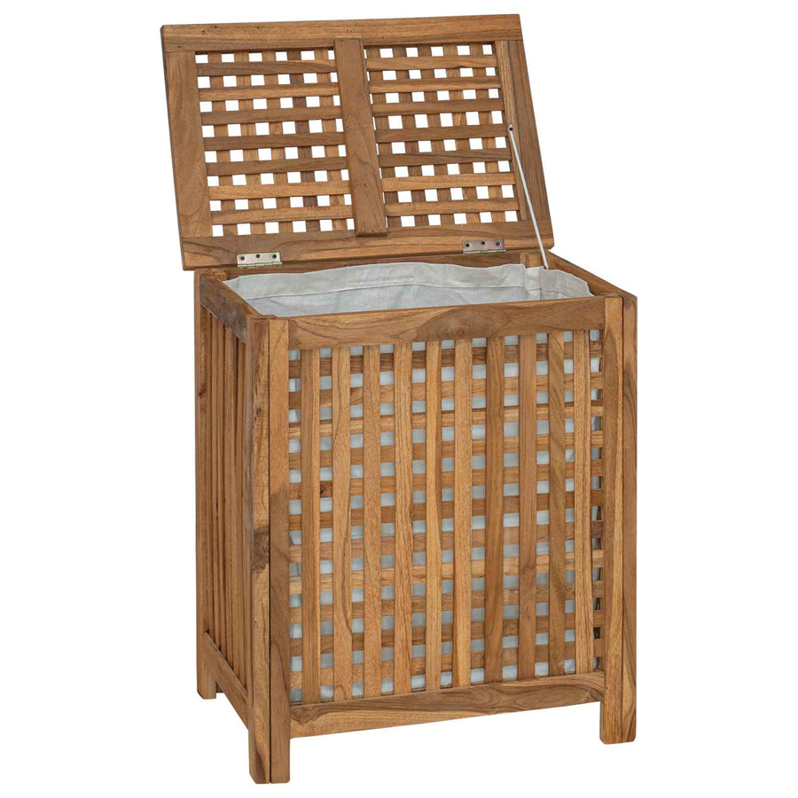Wasmand Naturel 50 x 35 x 60 cm Massief Teakhout