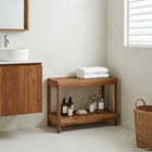 Badkamer bijzettafel 60x30x45 cm massief teakhout
