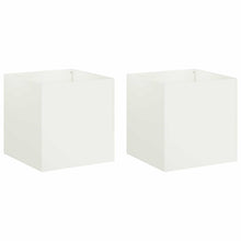 Plantenbak 2 st Wit 20 x 20 x 20 cm Koudgewalst staal