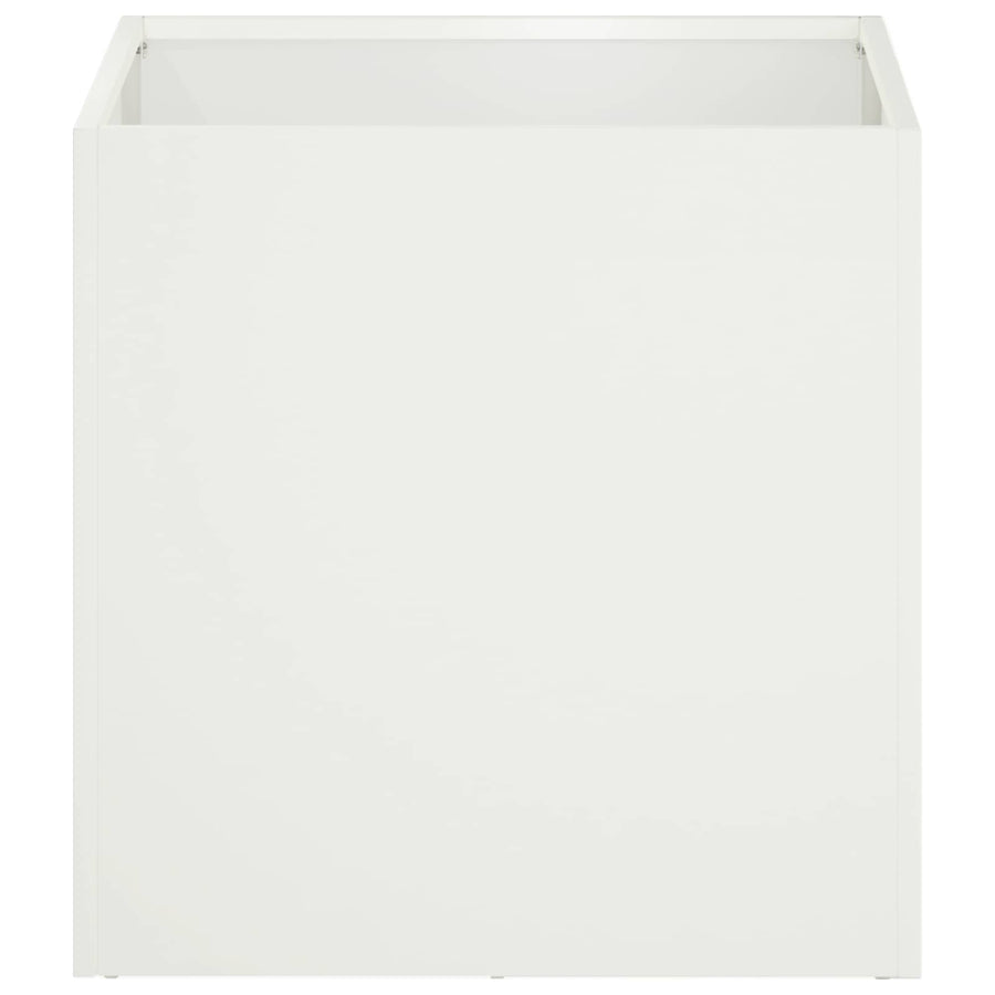 Plantenbak 2 st Wit 20 x 20 x 20 cm Koudgewalst staal