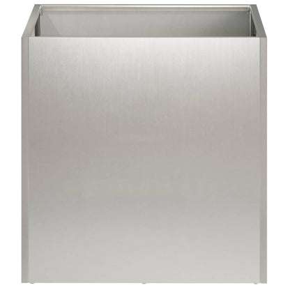 Plantenbak 2 st zilver 20 x 20 x 20 cm Roestvrij staal