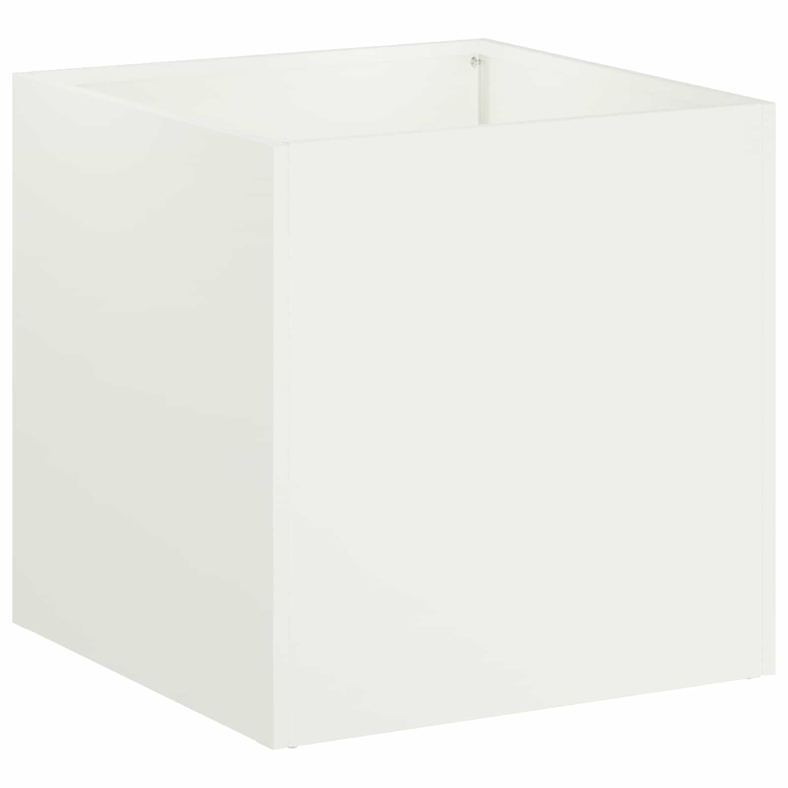 Plantenbak 2 st Wit 25 x 25 x 25 cm Koudgewalst staal