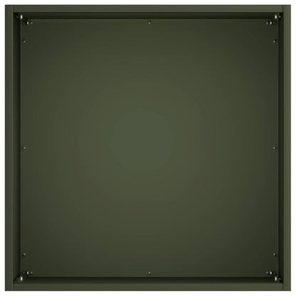 Plantenbak Olijfgroen 25 x 25 x 25 cm Koudgewalst staal