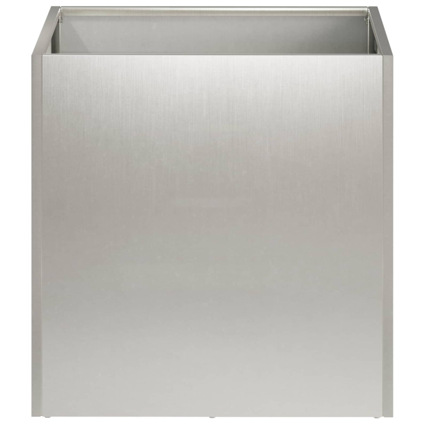 Plantenbak 2 st zilver 25 x 25 x 25 cm Roestvrij staal