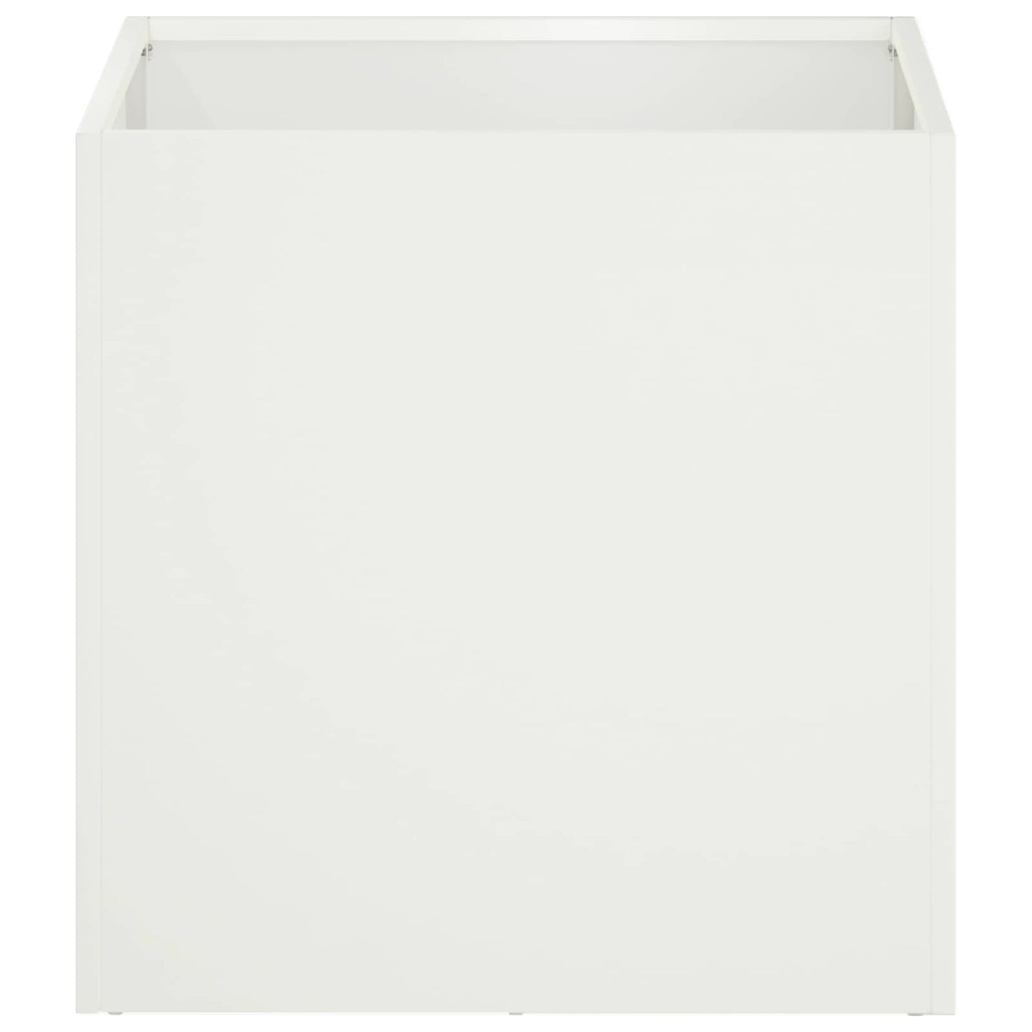 Plantenbak 2 st Wit 35 x 35 x 35 cm Koudgewalst staal