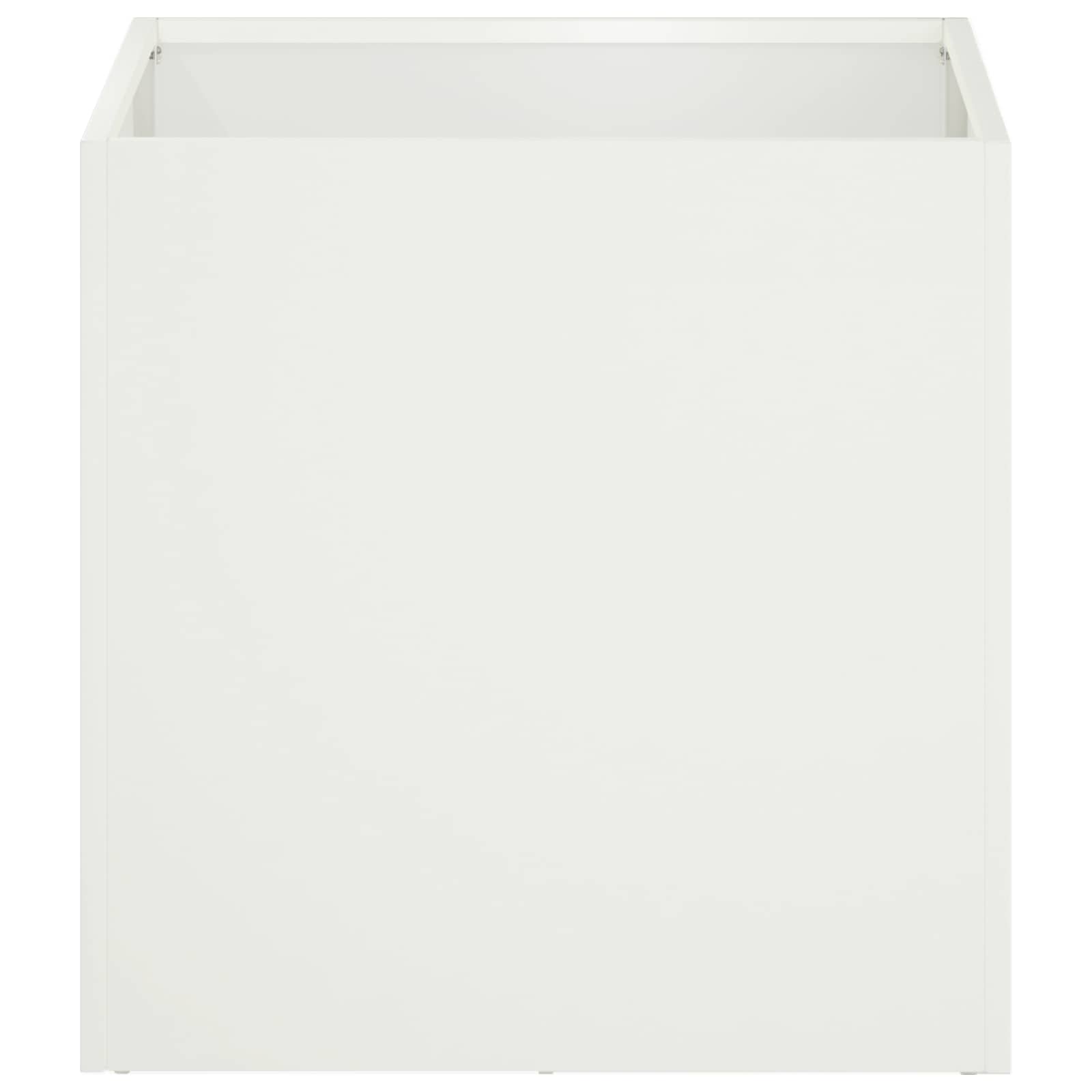 Plantenbak 2 st Wit 35 x 35 x 35 cm Koudgewalst staal