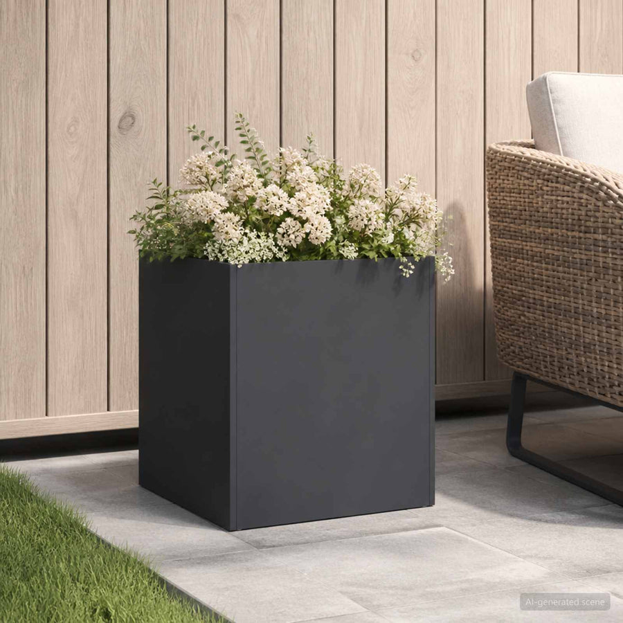 Plantenbak Zwart 45 x 45 x 45 cm Koudgewalst staal