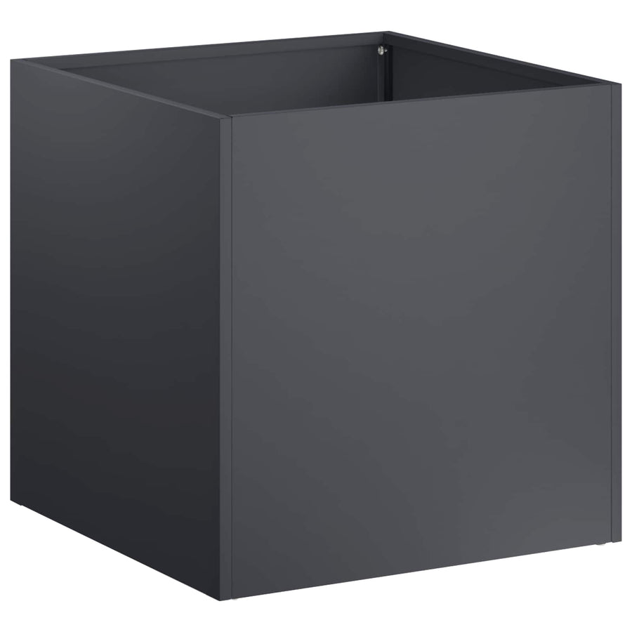 Plantenbak 2 st Antraciet 45 x 45 x 45 cm Koudgewalst staal
