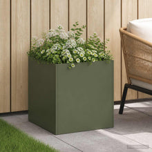 Plantenbak Olijfgroen 45 x 45 x 45 cm Koudgewalst staal