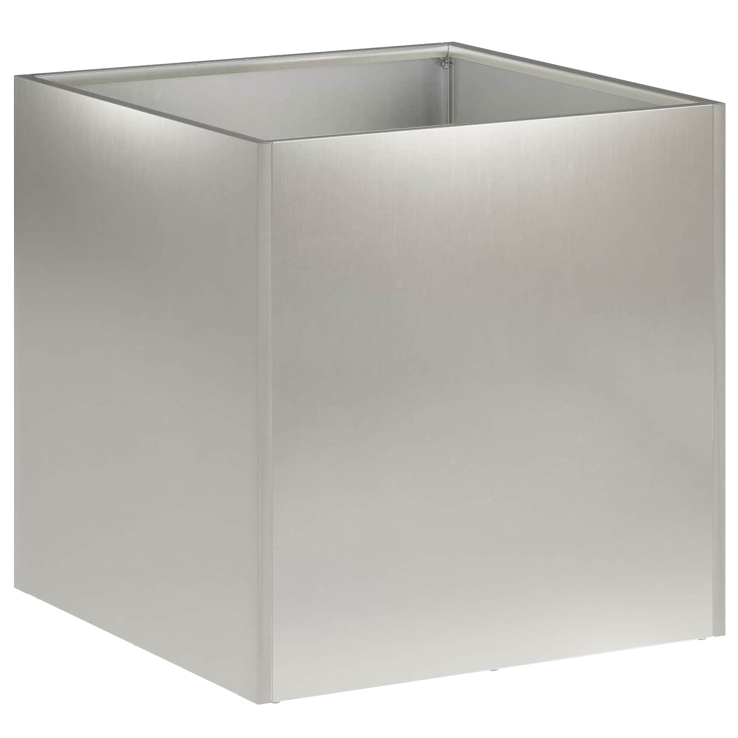 Plantenbak 2 st zilver 45 x 45 x 45 cm Roestvrij staal