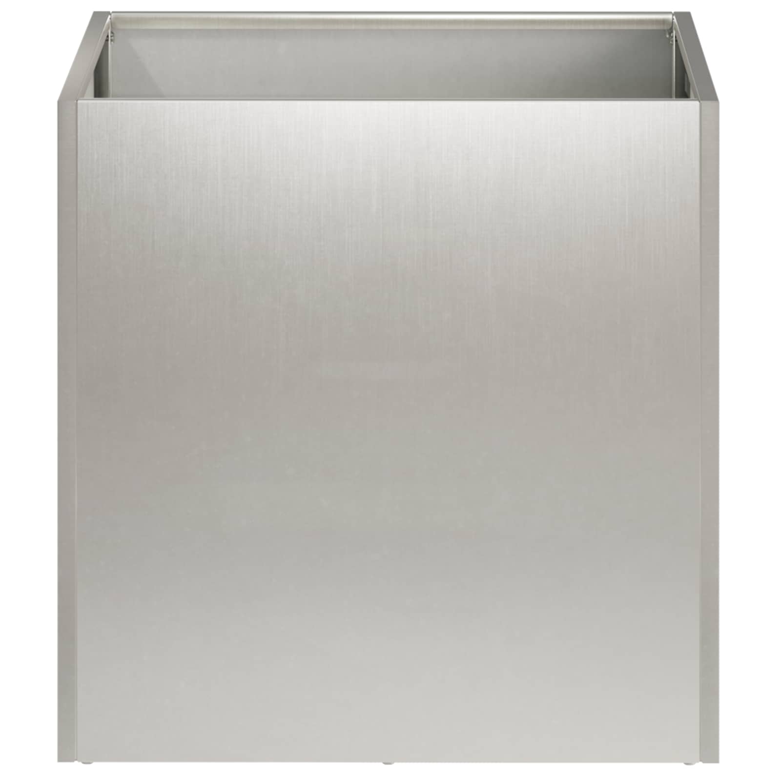 Plantenbak 2 st zilver 45 x 45 x 45 cm Roestvrij staal