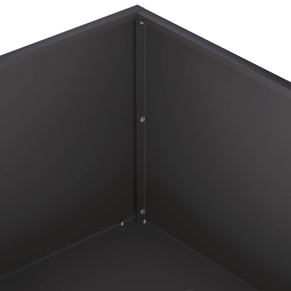 Plantenbak 2 st Zwart 40 x 40 x 20 cm Koudgewalst staal