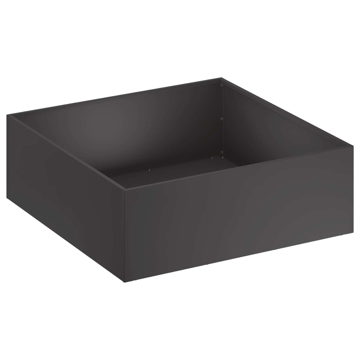 Plantenbak 2 st Zwart 40 x 40 x 20 cm Koudgewalst staal