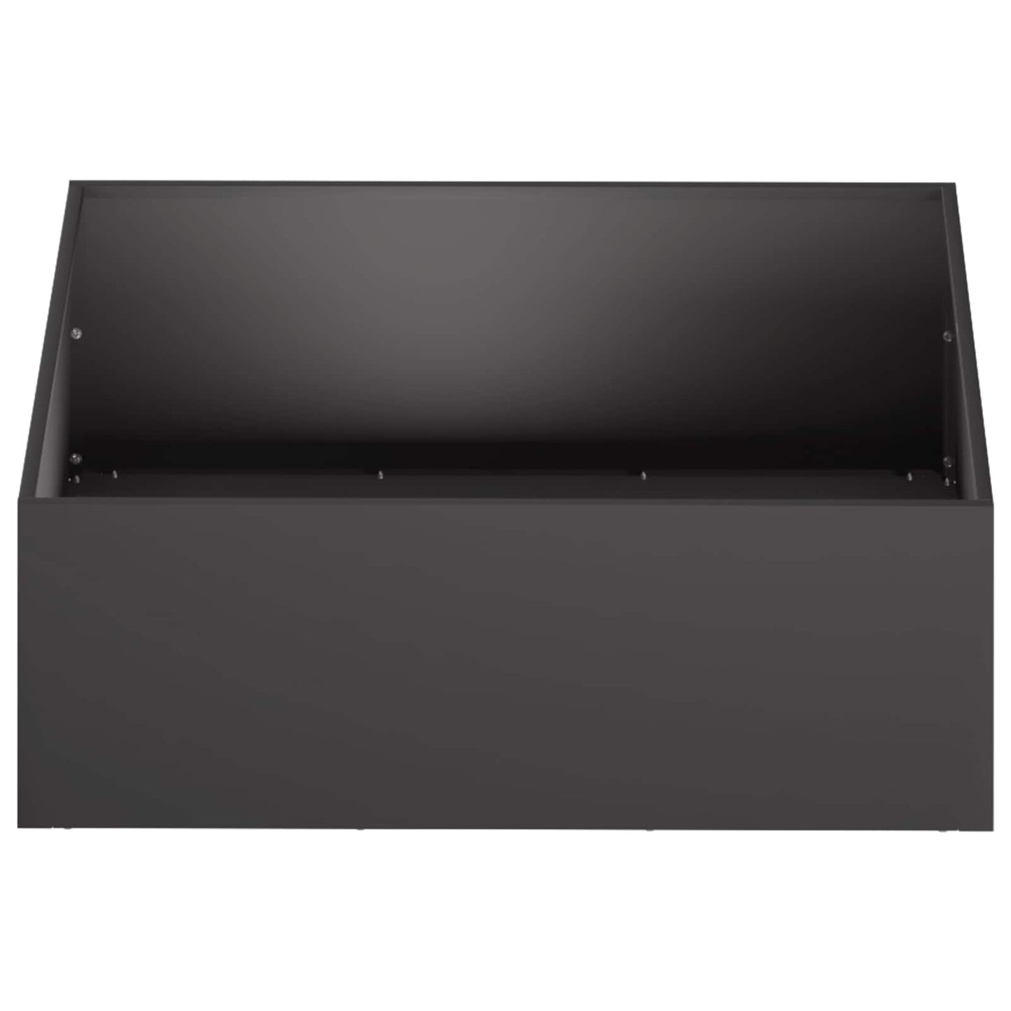Plantenbak 2 st Zwart 40 x 40 x 20 cm Koudgewalst staal
