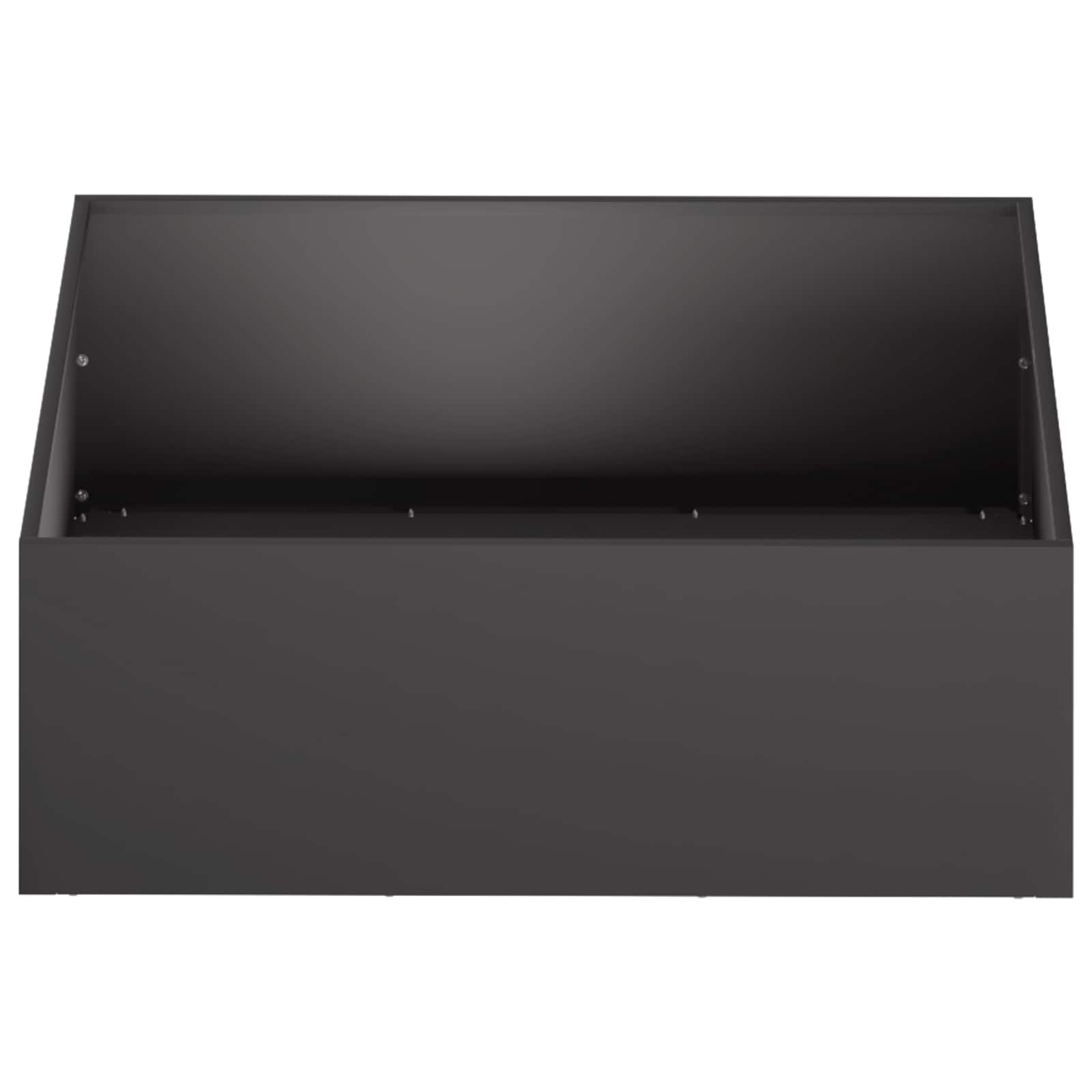 Plantenbak 2 st Zwart 40 x 40 x 20 cm Koudgewalst staal