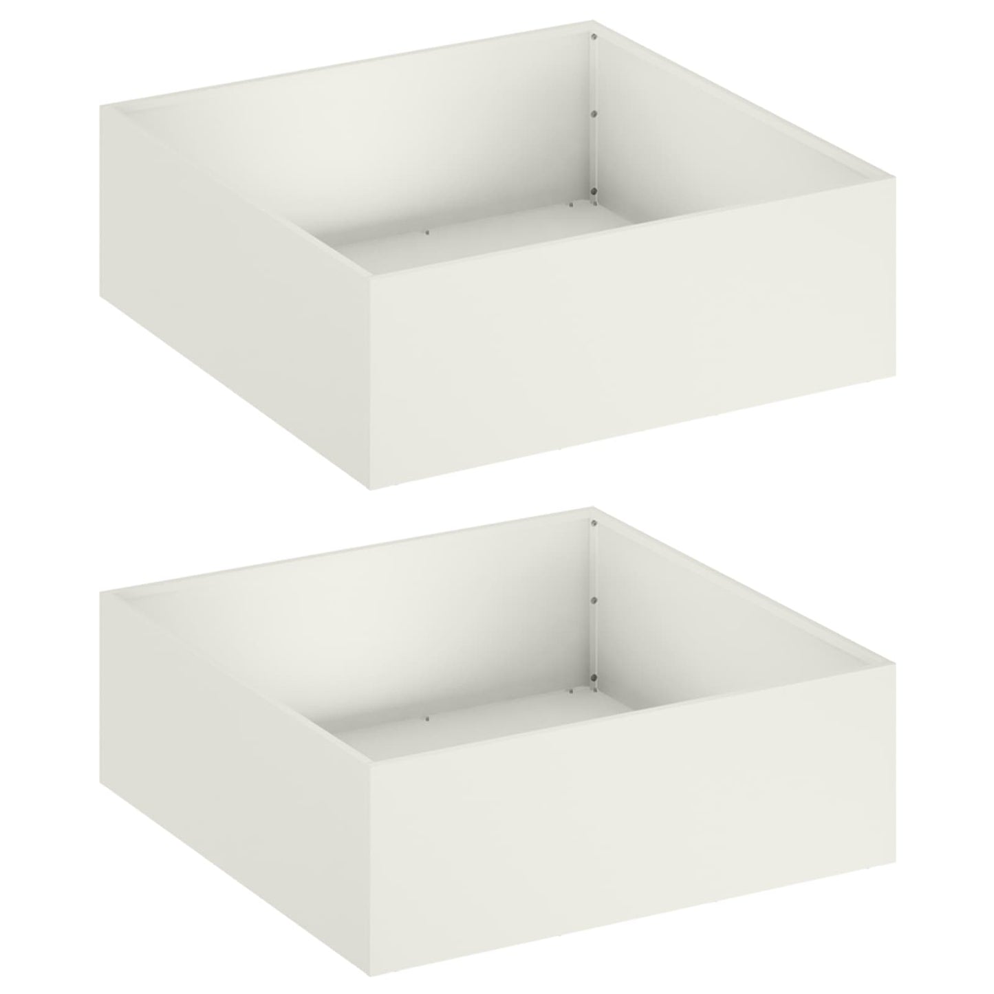 Plantenbak 2 st Wit 40 x 40 x 20 cm Koudgewalst staal