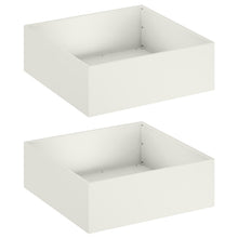 Plantenbak 2 st Wit 40 x 40 x 20 cm Koudgewalst staal