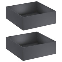 Plantenbak 2 st Antraciet 40 x 40 x 20 cm Koudgewalst staal