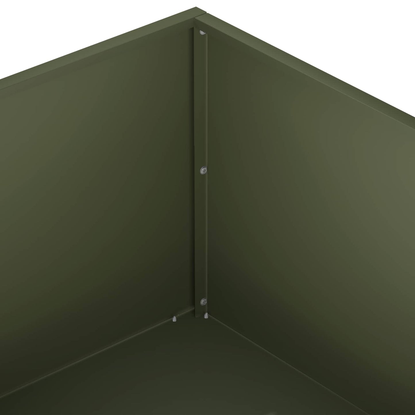 Plantenbak Olijfgroen 40 x 40 x 20 cm Koudgewalst staal