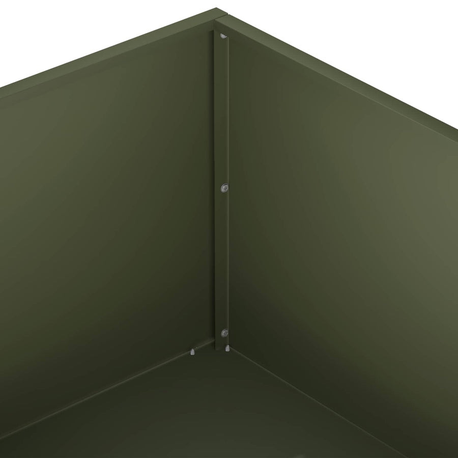 Plantenbak Olijfgroen 40 x 40 x 20 cm Koudgewalst staal