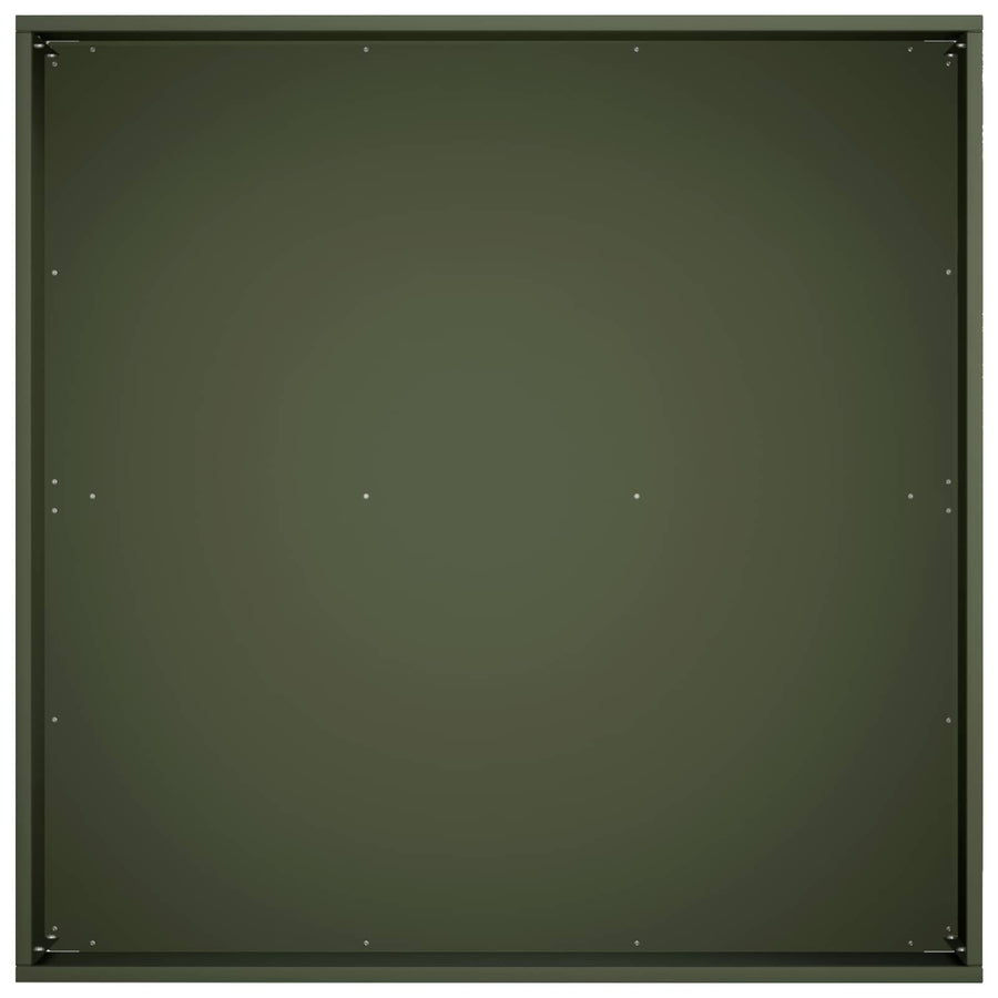 Plantenbak 2 st Olijfgroen 40 x 40 x 20 cm Koudgewalst staal