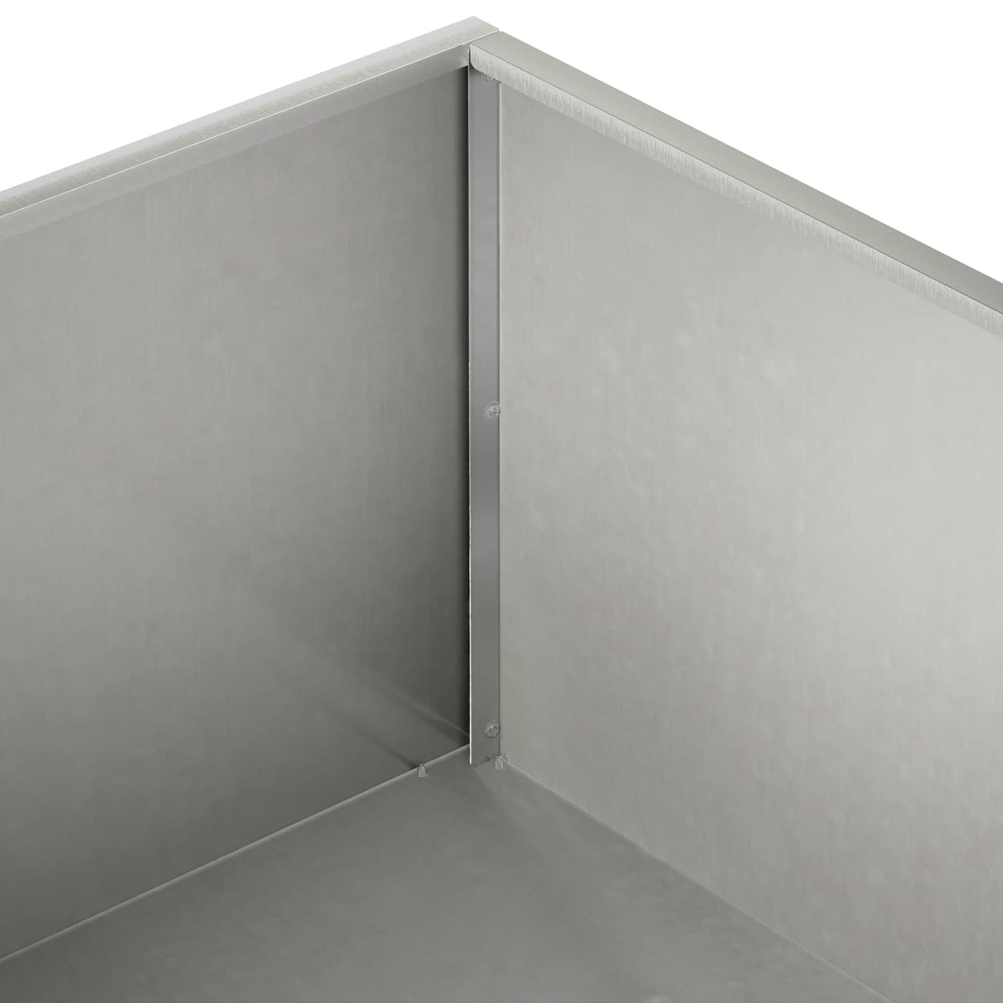 Plantenbak 2 st zilver 40 x 40 x 20 cm Roestvrij staal