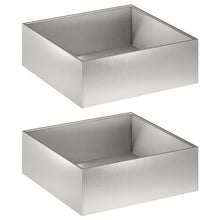 Plantenbak 2 st zilver 40 x 40 x 20 cm Roestvrij staal