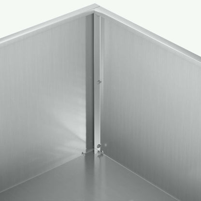 Plantenbak 2 st zilver 40 x 40 x 20 cm Gegalvaniseerd staal