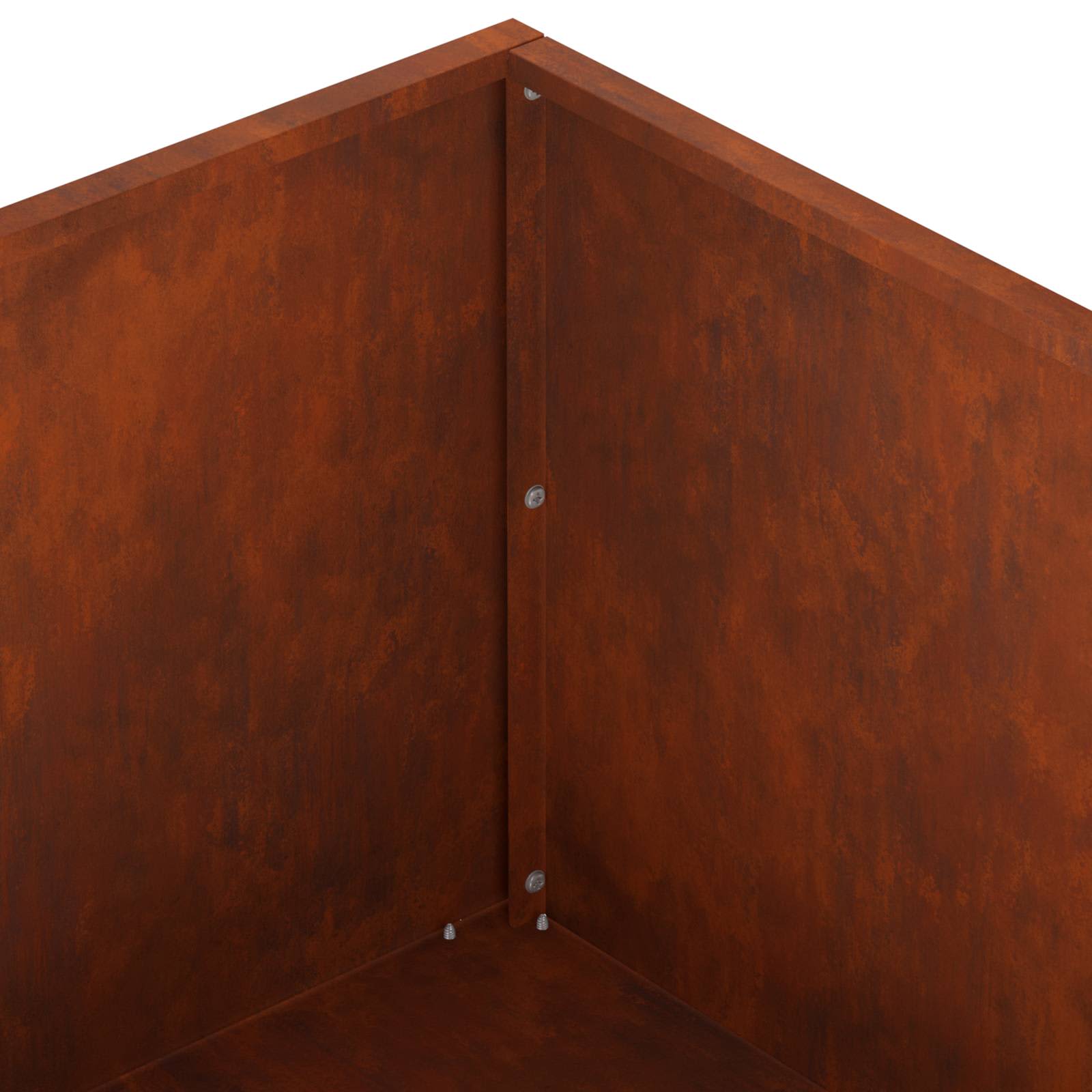 Plantenbak 2 st Roestkleurig 40 x 40 x 20 cm weervast staal