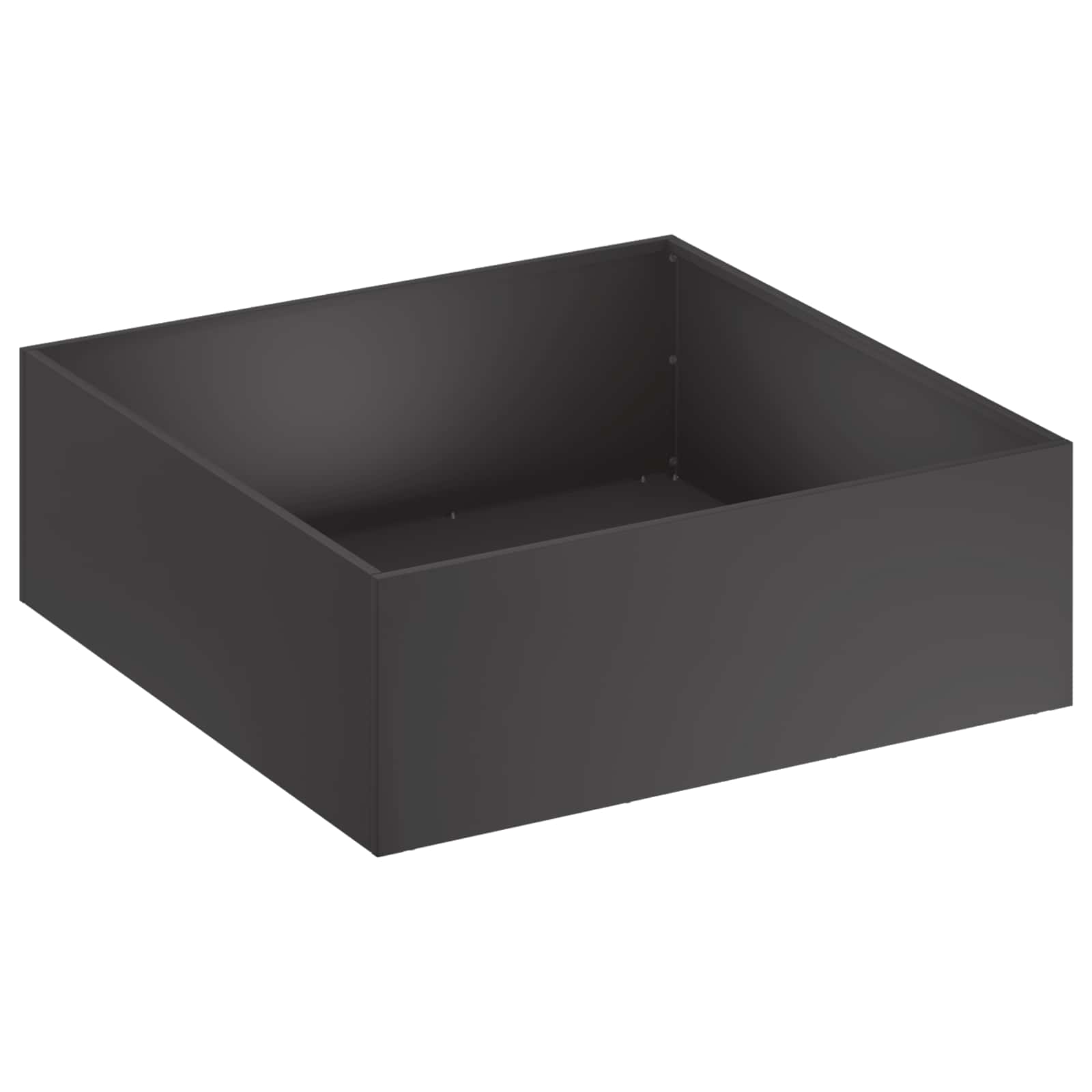 Plantenbak 2 st Zwart 60 x 60 x 20 cm Koudgewalst staal