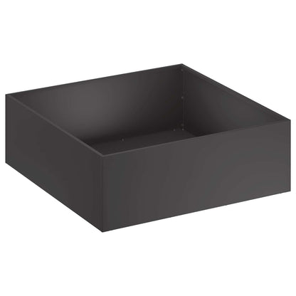 Plantenbak 2 st Zwart 60 x 60 x 20 cm Koudgewalst staal