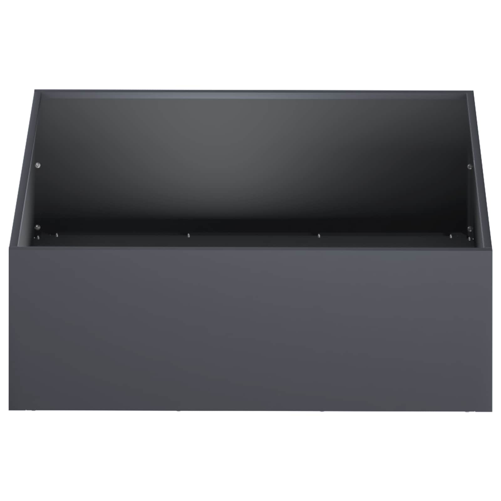 Plantenbak 2 st Antraciet 60 x 60 x 20 cm Koudgewalst staal