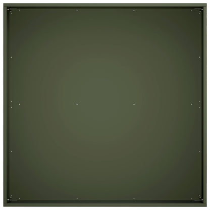 Plantenbak Olijfgroen 60 x 60 x 20 cm Koudgewalst staal