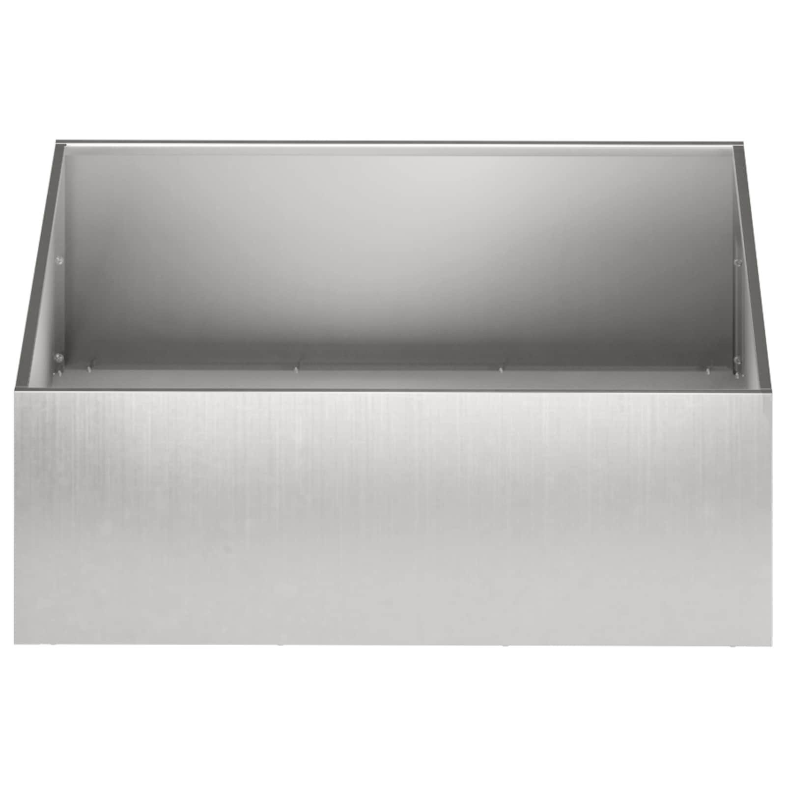 Plantenbak 2 st zilver 60 x 60 x 20 cm Roestvrij staal