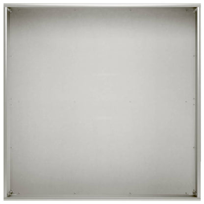 Plantenbak 2 st zilver 60 x 60 x 20 cm Roestvrij staal