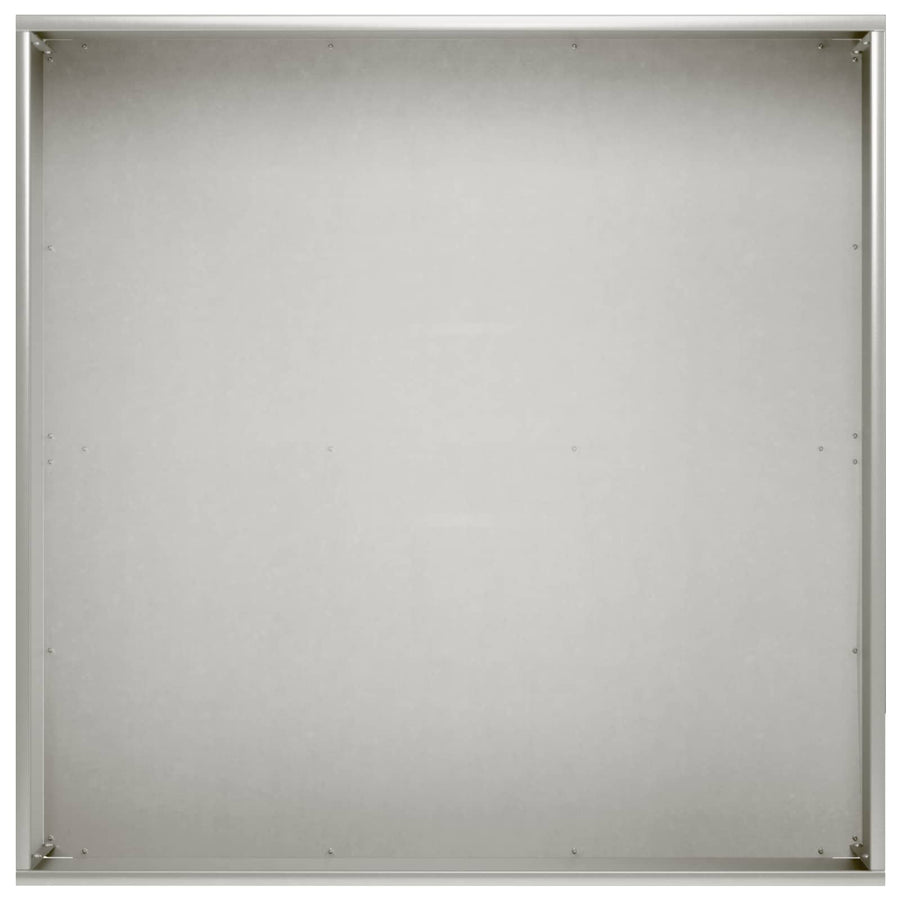 Plantenbak 2 st zilver 60 x 60 x 20 cm Roestvrij staal