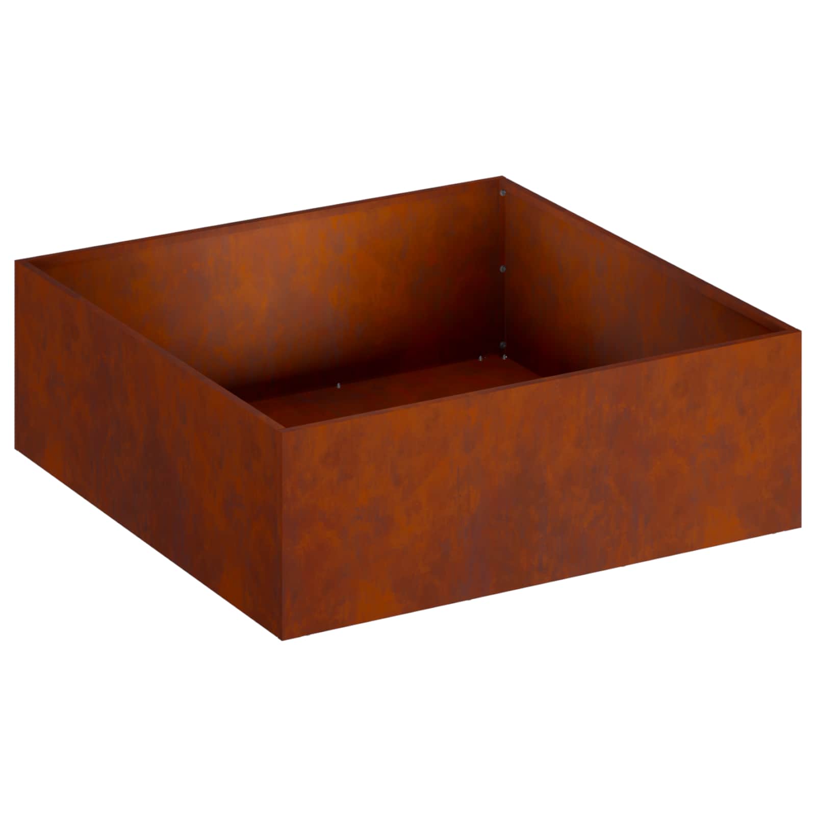 Plantenbak Roestkleurig 60 x 60 x 20 cm weervast staal