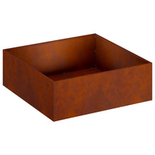 Plantenbak Roestkleurig 60 x 60 x 20 cm weervast staal