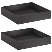 Plantenbak 2 st Zwart 80 x 80 x 20 cm Koudgewalst staal
