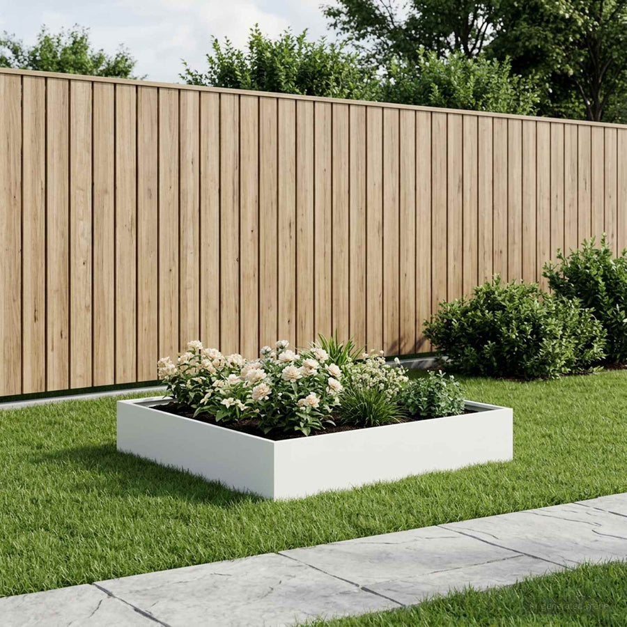 Plantenbak Wit 80 x 80 x 20 cm Koudgewalst staal