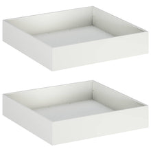 Plantenbak 2 st Wit 80 x 80 x 20 cm Koudgewalst staal