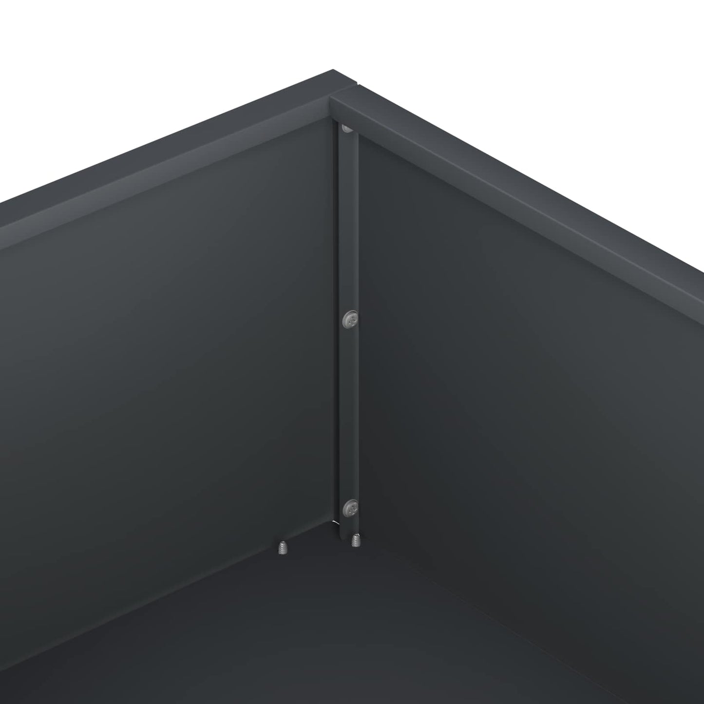 Plantenbak 2 st Antraciet 80 x 80 x 20 cm Koudgewalst staal