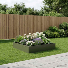 Plantenbak Olijfgroen 80 x 80 x 20 cm Koudgewalst staal