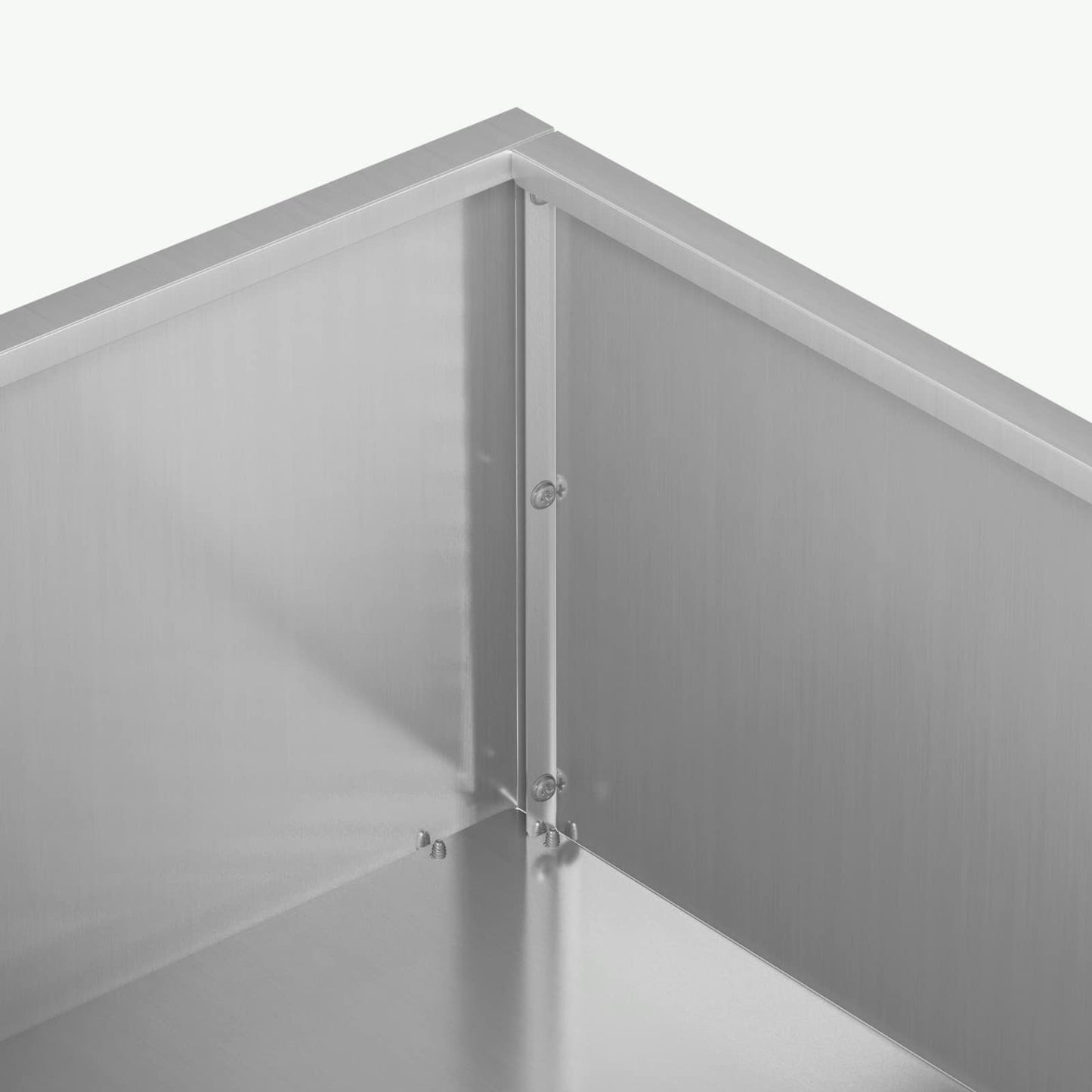 Plantenbak zilver 80 x 80 x 20 cm Gegalvaniseerd staal